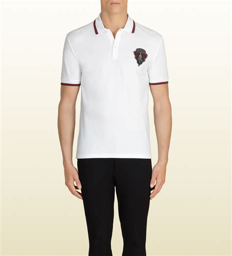 white gucci polo shirt mens|authentic gucci polo shirts.